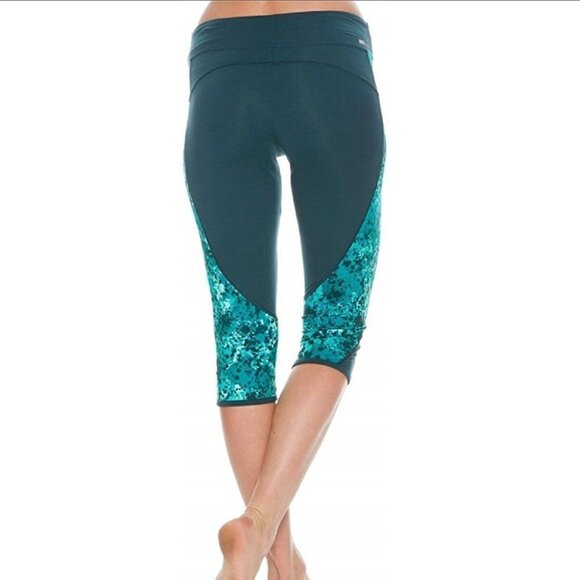 HURLEY Leggings Women's Size Small Green Multicolor Nike Dri-Fit Athletic - Picture 2 of 12